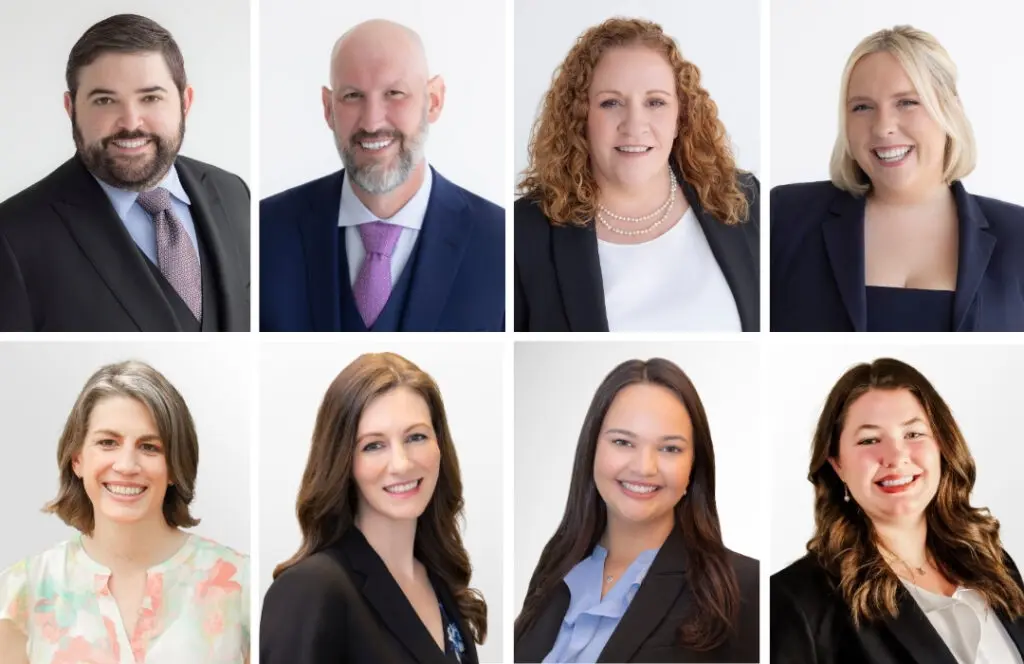 Headshots of John Kappel, Chad Elsey, Brooke Baker, Hailey Schmitt, Heather Hudson, Ashton McCary, Lauren Restino, and Samantha Beirne