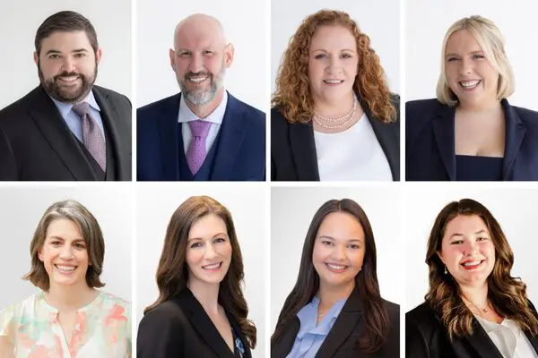 Headshot of John Kappel, Chad Elsey, Brooke Baker, Hailey Schmitt, Heather Hudson, Ashton McCary, Lauren Restino, and Samantha Beirne