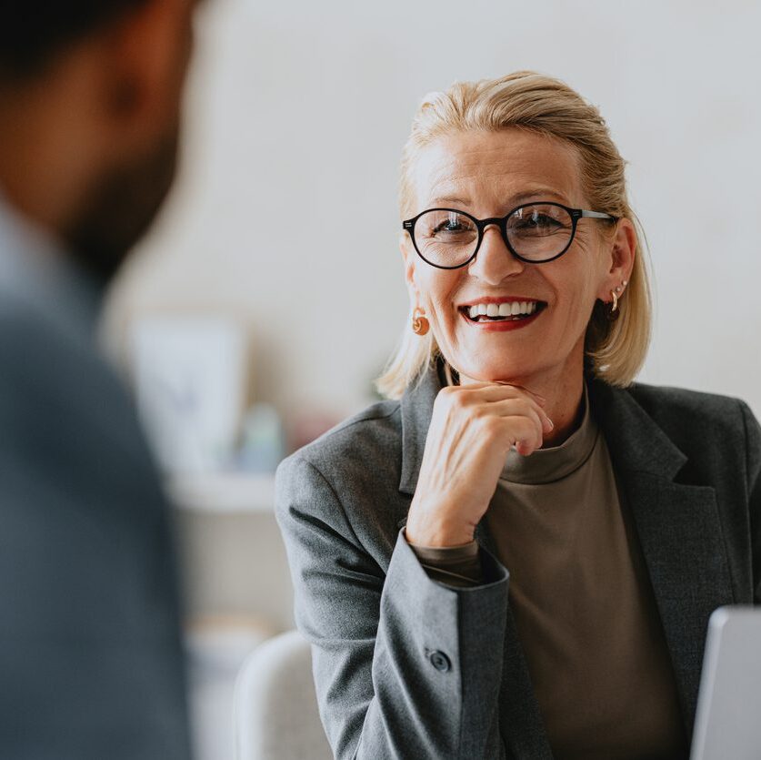 Lawyer meeting with a client