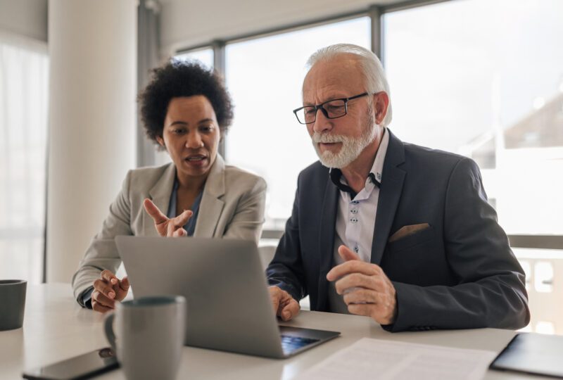 Business professionals in a meeting