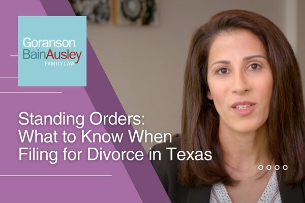 What Are Standing Orders in a Texas Divorce?