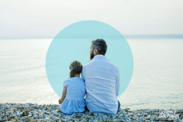 Child with father signifying closeness