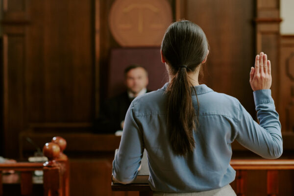 Lawyer being sworn in to state bar of texas